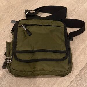 Derek Alexander North/South Top Zip Shoulder Bag olive green
